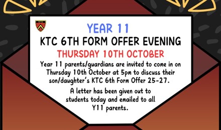 Y11 6th Form Offer Evening   Letter Sent