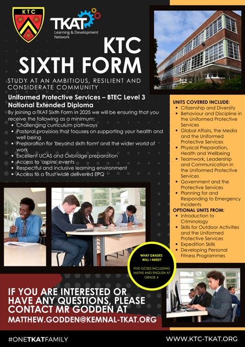 KTC Sixth Form Poster