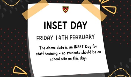 Inset Day 14th Feb