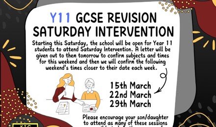 Y11 Saturday Intervention