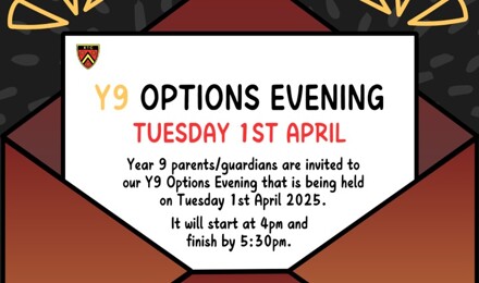 Y9 Options Evening   1st Apr